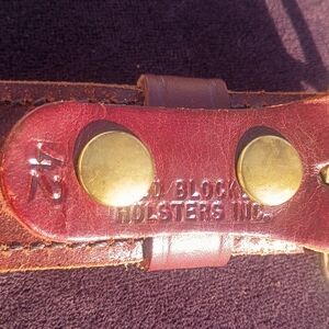 Ted Blocker brown Leather Holster Belt with Brass Accents